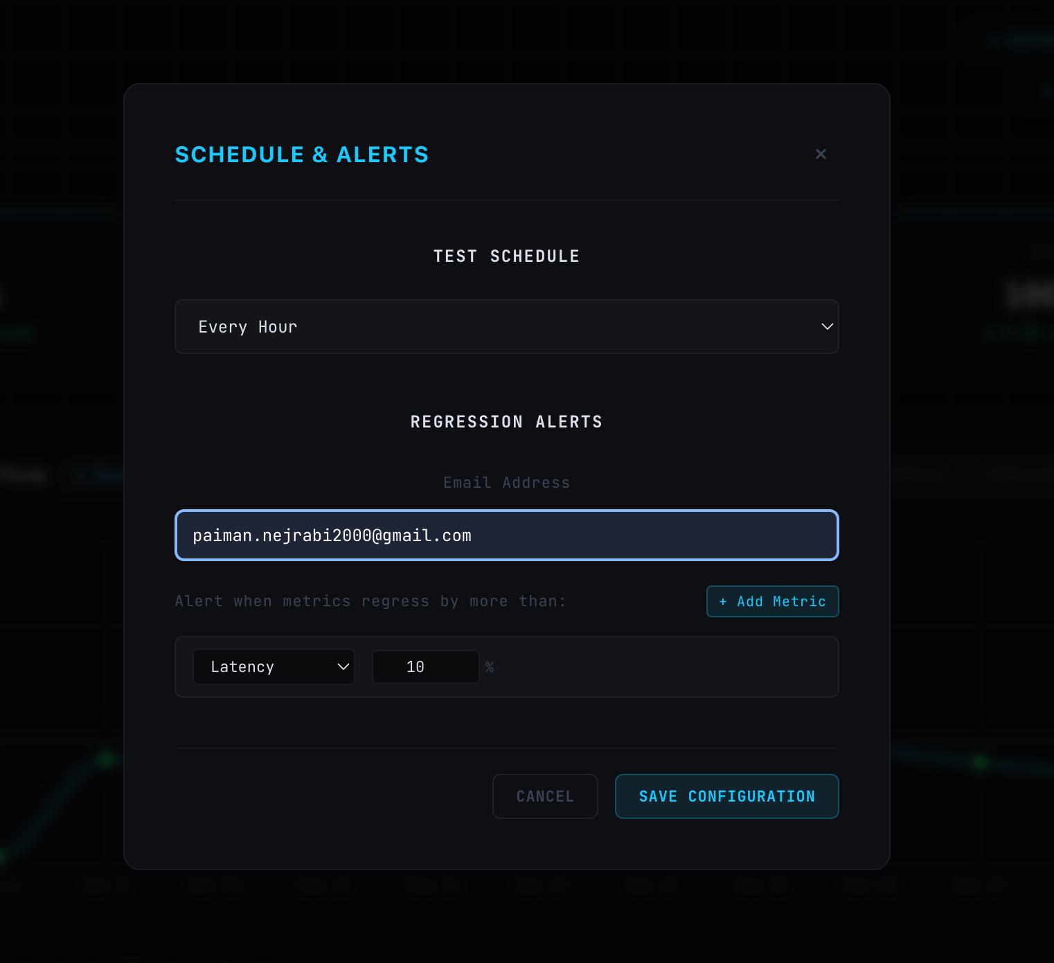 Scheduling Tests and Alert Setup