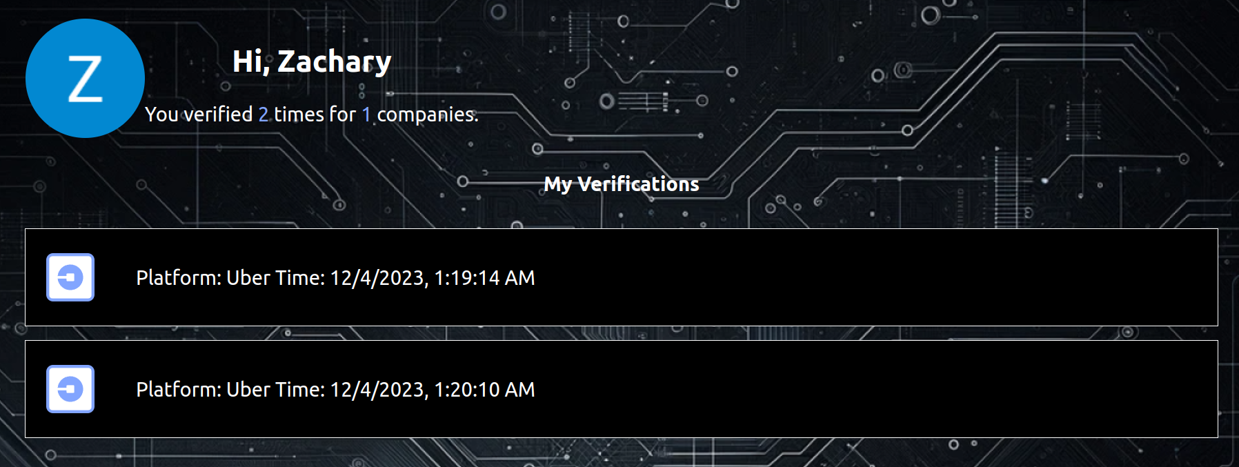 Echo Verification Process