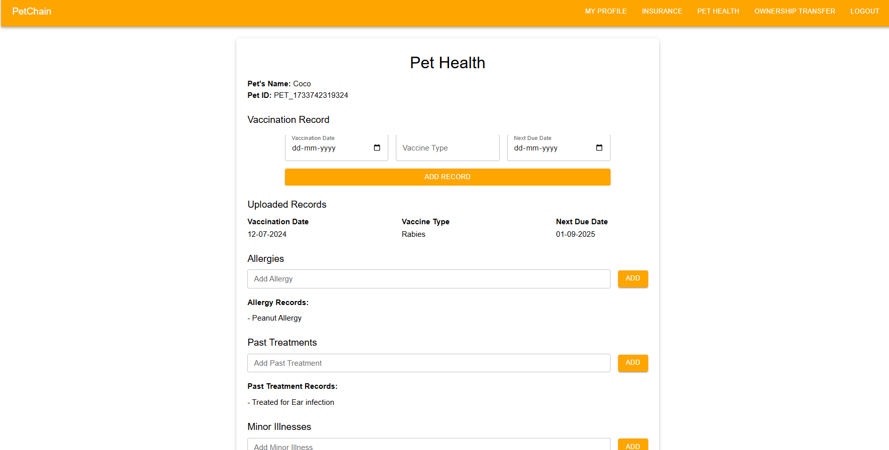 Pet Health
