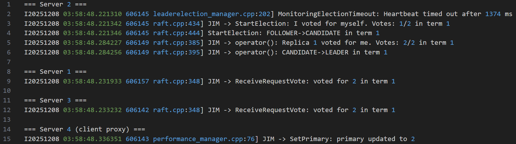 Leader Election Logs